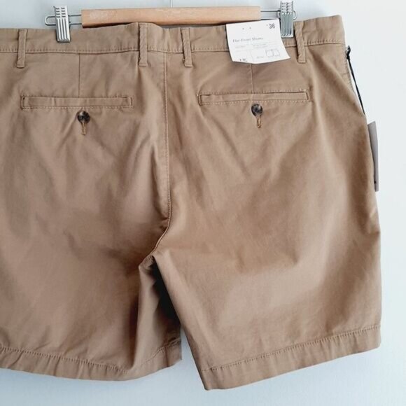 New GOODFELLOW | Linden Flat Front Casual Shorts Tan Beige Mens Sz 36 - Picture 7 of 11
